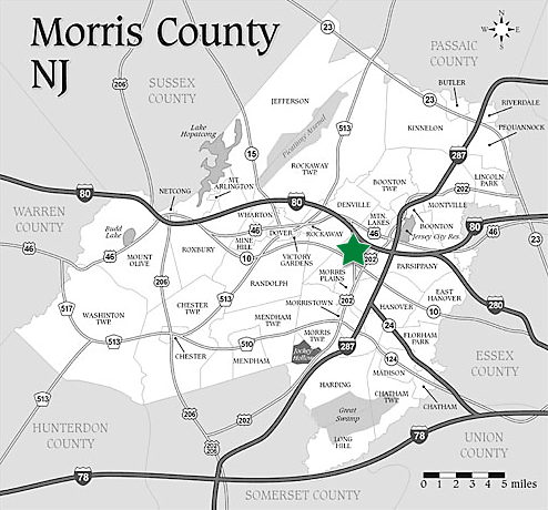 Morris County NJ Map